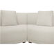 Fraser White Modular Sectional with Slipper, 3 Piece